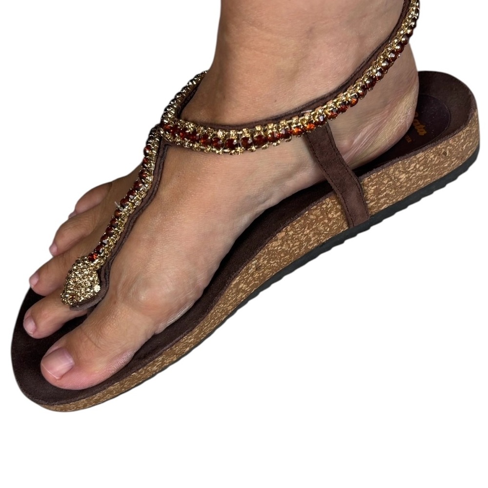 Bata Snake Thong Sandals Italian Made Size 39 - Picture 14 of 16